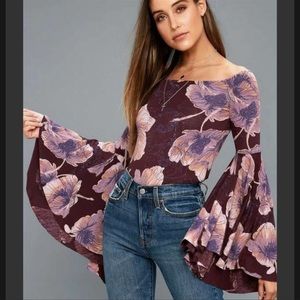 Free People Birds Of Paradise In Mulberry Combo